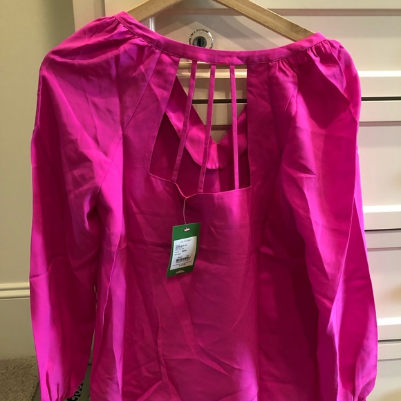 Lilly Pulitzer NWT Pink Silk shirt - Picture 2 of 3